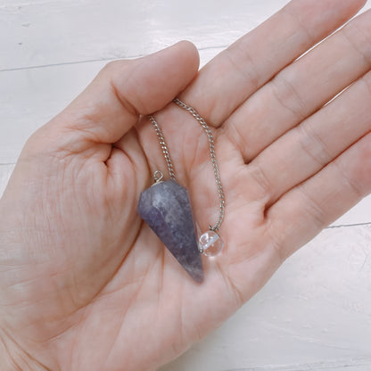 🌺【1点限定】アメジスト ペンデュラム（満月浄化・クリスタルボウル浄化）